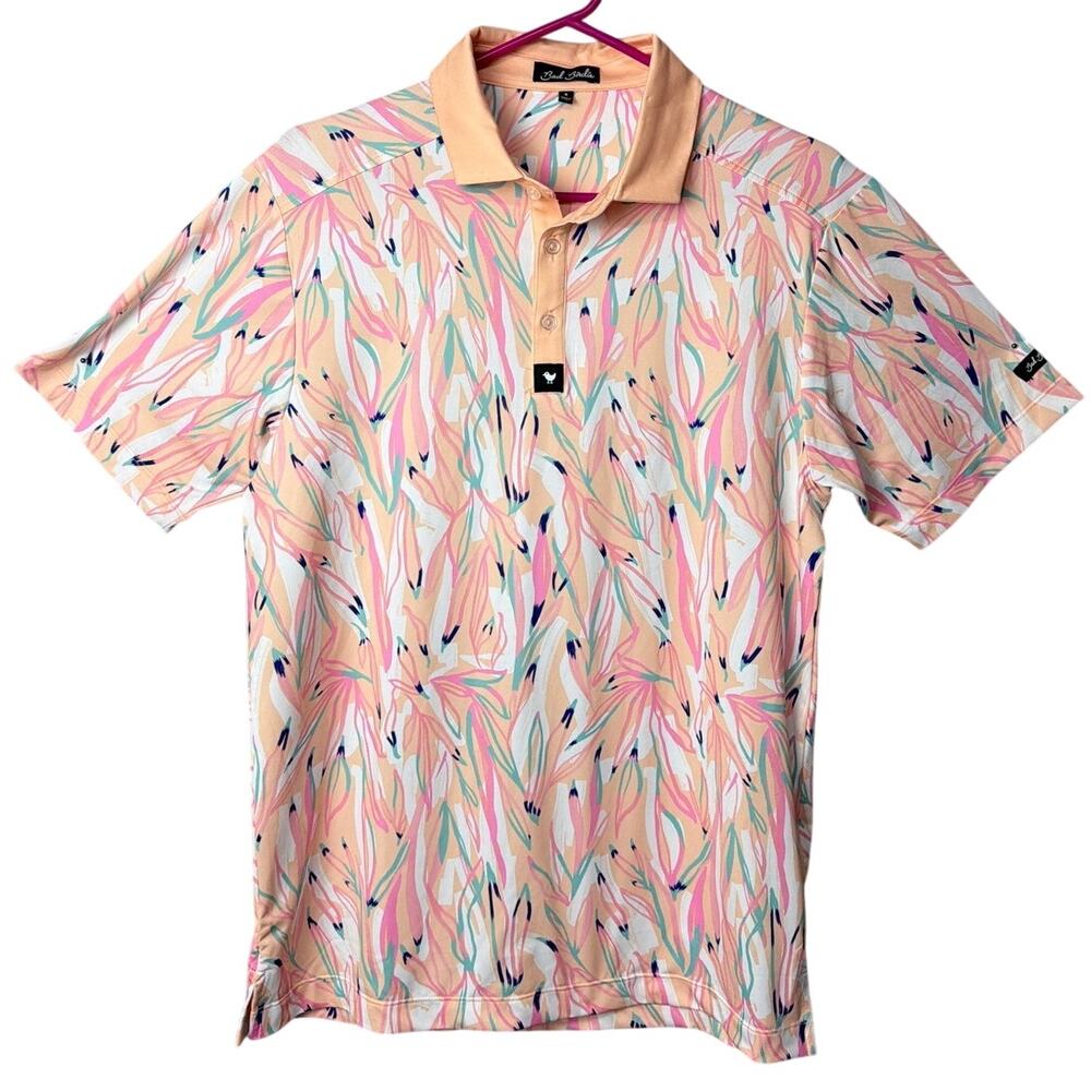 Bad Birdie Mens Meeshy Polo Shirt Performance Size S NWOT Golf Athleisure